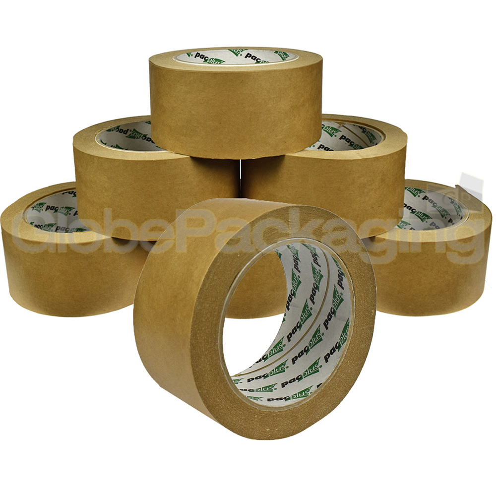 STRONG BROWN KRAFT PAPER PACKING TAPE 50mm x 50M BIODEGRADABLE & ECO-FRIENDLY